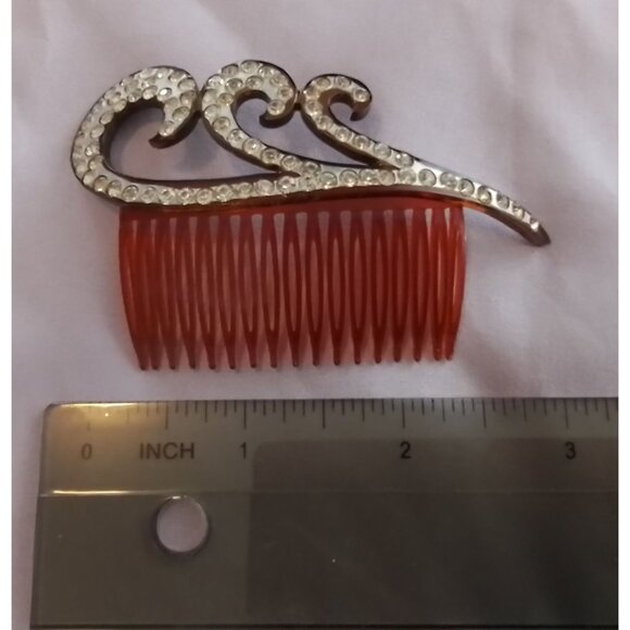 Vintage Rhinestone Decorative Hair Comb Clip - Picture 2 of 3